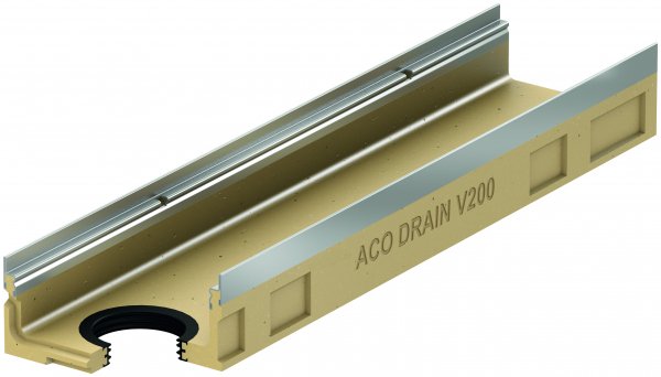 ACO DRAIN Multiline V 200 Korytko z uszczelką O 110 Krawędzie ze stali ocynkowanej ACO P13122