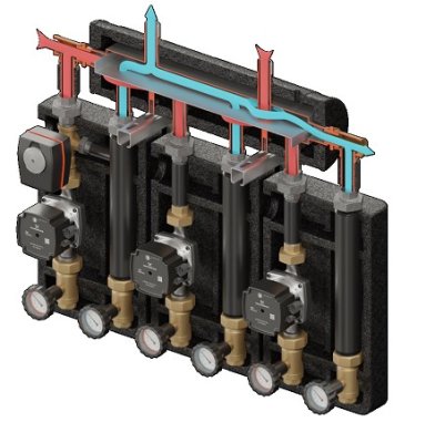 Brygada pro 3d+ 9054 (kre, uni, vta372, vrg432, pompy dn25 grundfos, siłownik ara) Elterm 869054