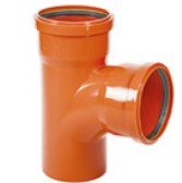 Trójnik kanalizacji zewnętrznej dwukielichowy 87,5° PP SN8 SWEPT z uszczelkami, odchylony z łukiem 110/110 Kaczmarek 0721102390