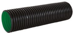 Rura dwuwarstwowa przepustowa K2-Kan ID PP BK SN8 korugowana bez kielicha i bez uszczelki, czarno/zielona wewnątrz 400x8000 Kaczmarek 0943146800
