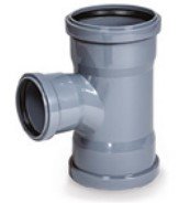 Trójnik kanalizacji wewnętrznej trzykielichowy 87,5° PP-HT SWEPT z uszczelkami, popiel 75x75x75 Kaczmarek 2225242190