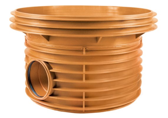 Kineta przelotowa 800 PP - Typ 1 KG bez uszczelki, do pierścienia wznoszącego, z uszczelkami w kielichach rur wlotowych 160x90° (270°) Kaczmarek 2621129030