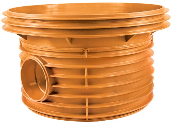 Kineta przelotowa 800 PP - Typ 1 K2-Kan DN/ID bez uszczelki, do pierścienia wznoszącego, bez uszczelek w kielichach rur wlotowych 160x150° (210°) Kaczmarek 2621523030