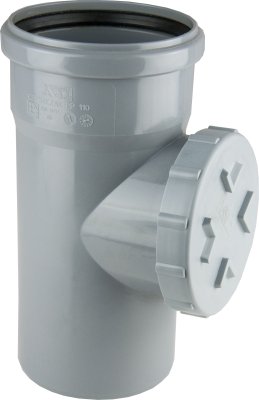 Rewizja kanalizacji wewnętrznej PP-HT z uszczelką, popiel 50 Kaczmarek 2247142100