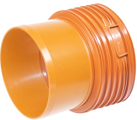 Złączka do rury kanalizacji zewnętrznej K2-Kan OD / KG BK PP bez uszczelek, oranż 160/160 Kaczmarek 1038233100