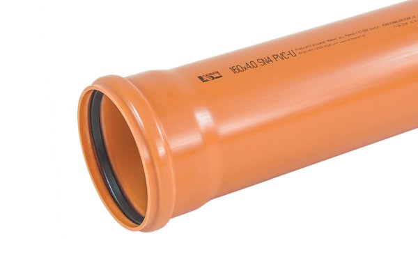 Rura kanalizacji zewnętrznej PVC-U ML SN2 z kielichem i uszczelką K-U21, klasa L, SDR 51 160x3,2x3000 Kaczmarek 0423113300