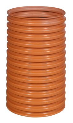 Rura trzonowa 400 K PP 1W SN4 BK bez kielicha i bez uszczelki, korugowana jednowarstwowa wznosząca, oranż 400 K x 3000 Kaczmarek 2713532300