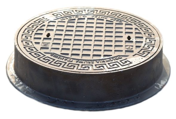 Właz żeliwny 600 bezpośrednio na telespokowy adapter DN 600 mm PP lub pierśień żelbetowy odciążający DN 600 mm, klasa D 400 - 40t Kaczmarek 2901284500