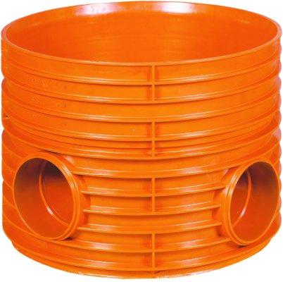 Kineta przelotowa 600 PP - Typ 1 K2-Kan DN/ID z uszczelką do rury trzonowej (wznoszącej), bez uszczelek w kielichach rur wlotowych 200x180° Kaczmarek 2581530300