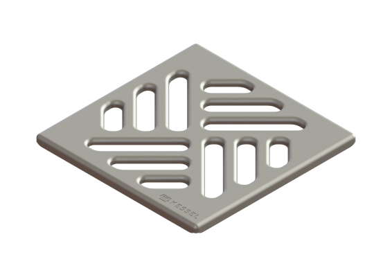 Kratka szczelinowa 100 x 100 mm ze stali nierdzewnej, do nasadki nr 27165 Kessel 27150