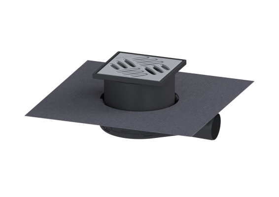 Wpust Ultraflat 54 DN 50 z nasadką z fabrycznie zamontowaną matą  Kessel 44750.20M