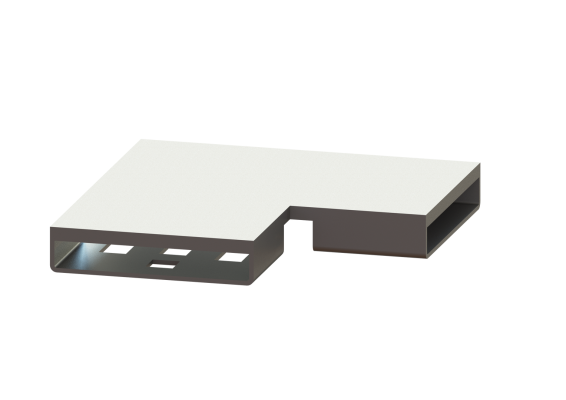 Łącznik kątowy 90 stopni stal szczotkowana - do Linearis Infinity Kessel 45100.01