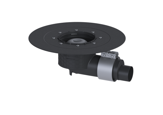 Korpus Ecoguss DN50, odpływ boczny, z kołnierzem do uszczelnień klejonych Kessel 48558