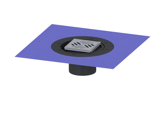 Nasadka Variofix z kratką design 120x120 V2A, o wzorze szczelinowym, bez Lock&Lift, system 125 Kessel 48625