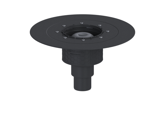 Korpus Ecoguss DN50, odpływ pionowy, z kołnierzem do uszczelnień klejonych Kessel 48658