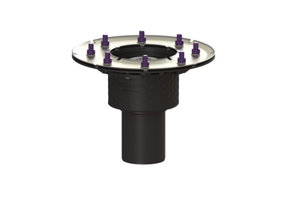 Korpus wpustu Ecoguss DN 80, odpływ pionowy, z kołnierzem dociskowym, Kessel 48883