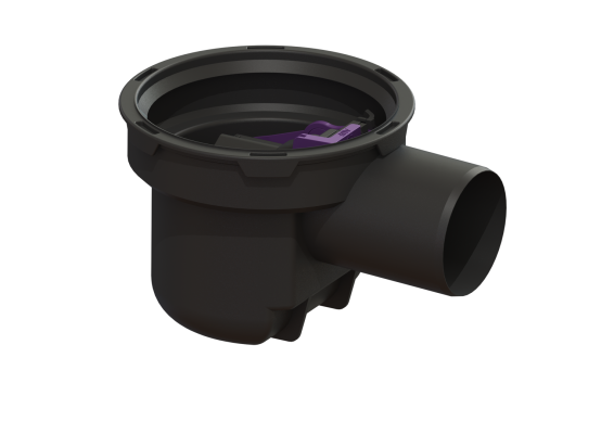 Korpus wpustu z zamknięciem cieczy lekkich oraz syfonem wodnym, DN 100 Kessel 51102