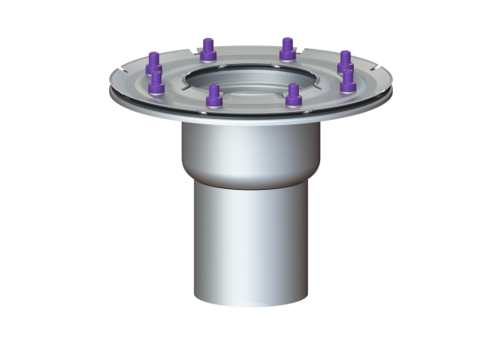 Korpus Ferrofix DN100, odpływ pionowy, z kołnierzem dociskowym, system 125 Kessel 54230