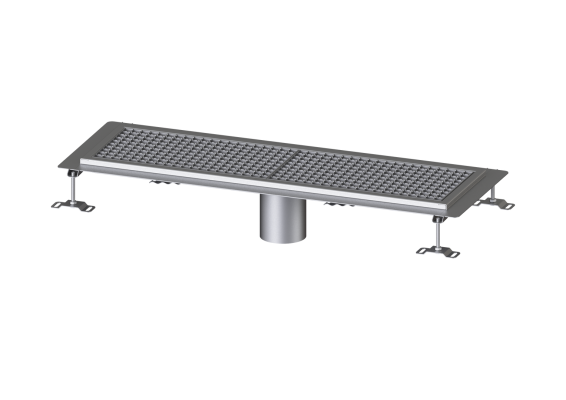 Odpływ rynnowy Ferrofix, kołnierz 15mm do uszczelnień płynnych, 300x1050mm Kessel 6030100