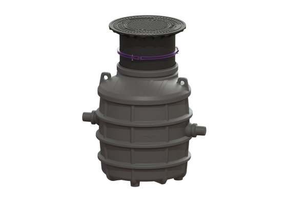 Separator tłuszczu EasyClean ground Standard (T:765-1225mm), NS 1, do zabudowy w ziemi, właz kl. D, z funkcją Lock&Lift Kessel 93001/120D