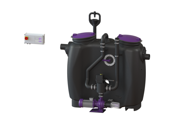 Separator tłuszczu EasyClean PV+S Auto Mix &Pump, NS 2, bez SonicControl Kessel 93002.01/PVS