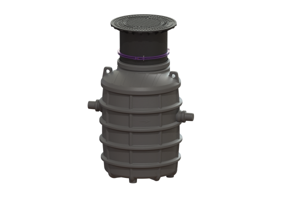 Separator tłuszczu EasyClean ground Standard (T:765-1225mm), NS 2, do zabudowy w ziemi, właz kl. D, z funkcją Lock&Lift Kessel 93002/120D