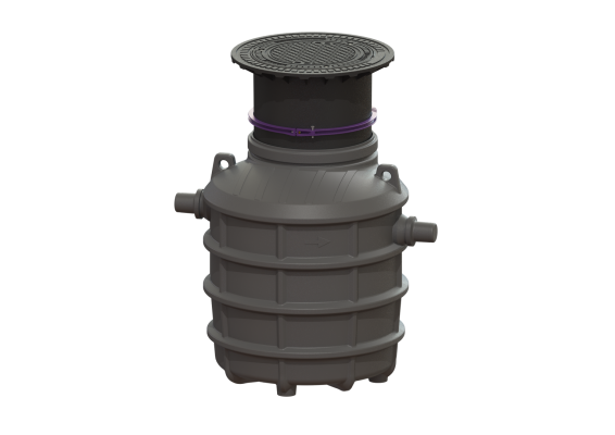 Separator tłuszczu EasyClean ground Standard (T:515-975mm), NS 2, do zabudowy w ziemi, właz kl. D, z funkcją Lock&Lift Kessel 93002/80D