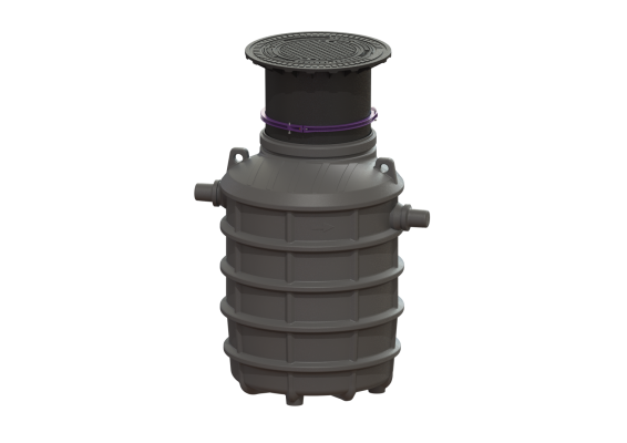 Separator tłuszczu EasyClean ground Standard (T:515-975mm), NS 4, do zabudowy w ziemi, właz kl. D, z funkcją Lock&Lift Kessel 93004/80D