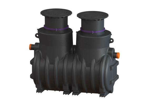 Separator tłuszczu EasyClean ground Standard (T:705-1200mm), NS 7, właz kl. D, z funkcją Lock&Lift Kessel 93007/120D