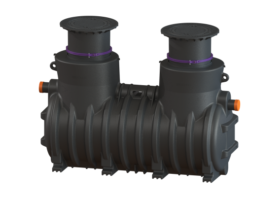 Separator tłuszczu EasyClean ground Standard (T:705-1200mm),  NS 10, do zabudowy w ziemi, właz kl. D, z funkcją Lock&Lift Kessel 93010/120D