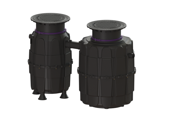 Separator tłuszczu EasyClean ground Modular Standard (T:295-480mm), NS 4, pokrywa klasy B Kessel 98204/00B