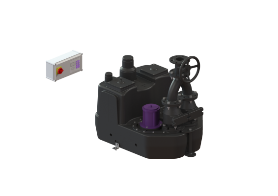 Przepompownia Aqualift F XL Duo, 4500-S1, 400 V, 200 l, z zasuwa odcinającą z żeliwa Kessel 11121