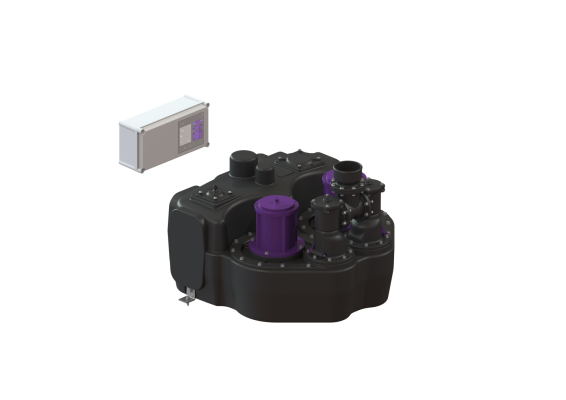 Przepompownia Aqualift F Duo z szafką sterowniczą Standard, wolnostojąca, 1500-S1, 400 V, bez zasuwy odcinającej  Kessel 11600