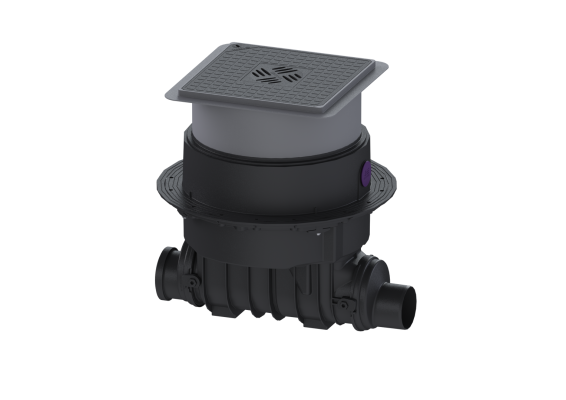 Zawór zwrotny z pompą Pumpfix F Komfort DN100 z czarną pokrywą Kessel 24100S