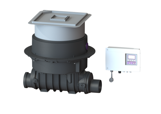Zawór zwrotny z pompą Pumpfix F Komfort DN100 z pokrywą pod płytki Kessel 24100X