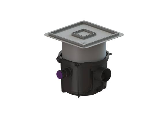 Urządzenie przeciwzalewowe Pumpfix S do instalacji podpodłogowej z pokrywą szarą Kessel 280451X