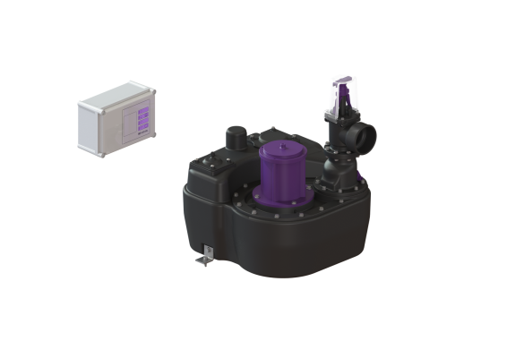 Przepompownia Aqualift F z szafką sterowniczną Standard, wolnostojąca, 1500-S3, 400 V, z zasuwą odcinającą Kessel 28644