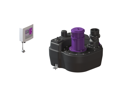 Przepompownia Aqualift F z szafką sterowniczą Comfort, wolnostojąca, 1400-S3, 230 V, bez zasuwy odcinającej Kessel 28646-C