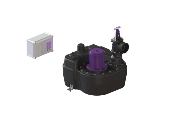 Przepompownia Aqualift F z szafką sterowniczną Standard, wolnostojąca, 3000-S3, 400 V, z zasuwą odcinającą Kessel 28649