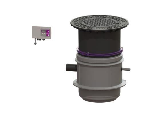 Przepompownia Aquapump Medium z 2 pompami GTF1200, z szafką sterowniczą Comfort, kl. B, T1 Kessel 826811B