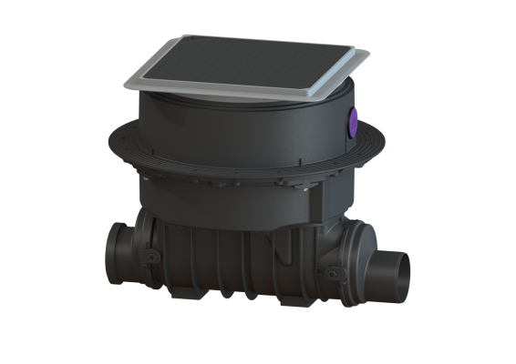 Zasuwa burzowa (zawór zwrotny) Staufix SWA DN100 z czarną pokrywą Kessel 73100.10S