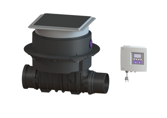 Automatyczna zasuwa burzowa (zawór zwrotny) Staufix FKA Komfort DN150 z czarną pokrywą Kessel 84150S
