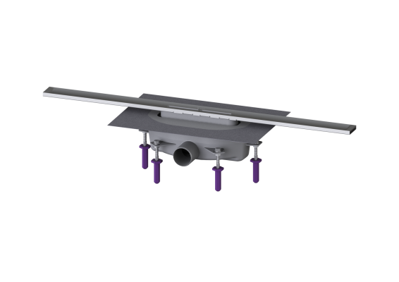 Linearis Infinity 90 Syfon z zamknięciem wodnym 50 mm; Szczotkowana powierzchnia ze stali nierdzewnej; 800 mm Kessel 45200.08