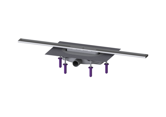 Linearis Infinity 60 z Mechanicznym syfonem Megastop; Szczotkowana powierzchnia ze stali nierdzewnej; 800 mm Kessel 45300.08