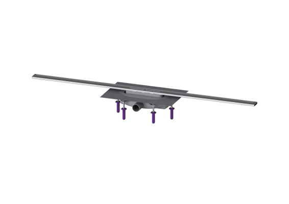 Linearis Infinity 60 z Mechanicznym syfonem Megastop; Szczotkowana powierzchnia ze stali nierdzewnej; 1200 mm Kessel 45300.12