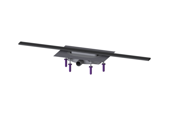 Linearis Infinity 60 z Mechanicznym syfonem Megastop Szczotkowana powierzchnia - czarna; 1000 mm Kessel 45302.10