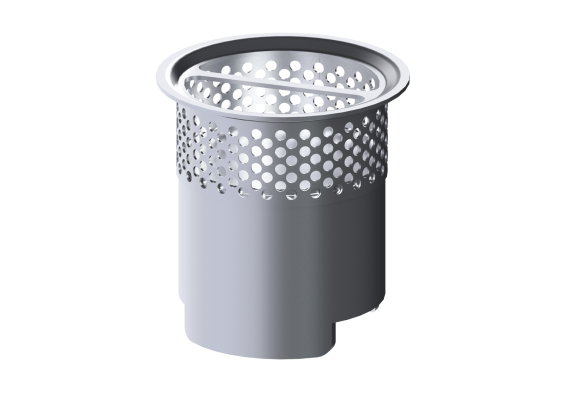 Syfon z osadnikiem, system 125, stal nierdzewna V2A Kessel 54500