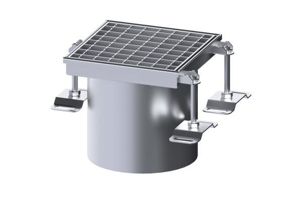 Nasada Ferrofix 185, 206x206, ruszt kratowy M125, bez kołnierza Kessel 55134