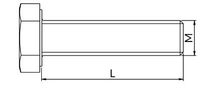 Śruba 105 6-kąt. M10x25mm 105-M10X25 Niczuk 81402100250