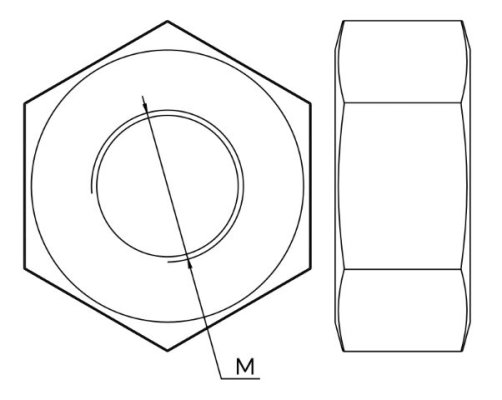 Nakrętka 6-kąt. 144-M M10 144-M10 1kg Niczuk 81494208000